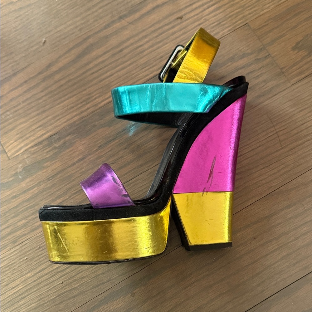 Giuseppe Zanotti Multicolor Platform Sandals - Picture 2 of 7